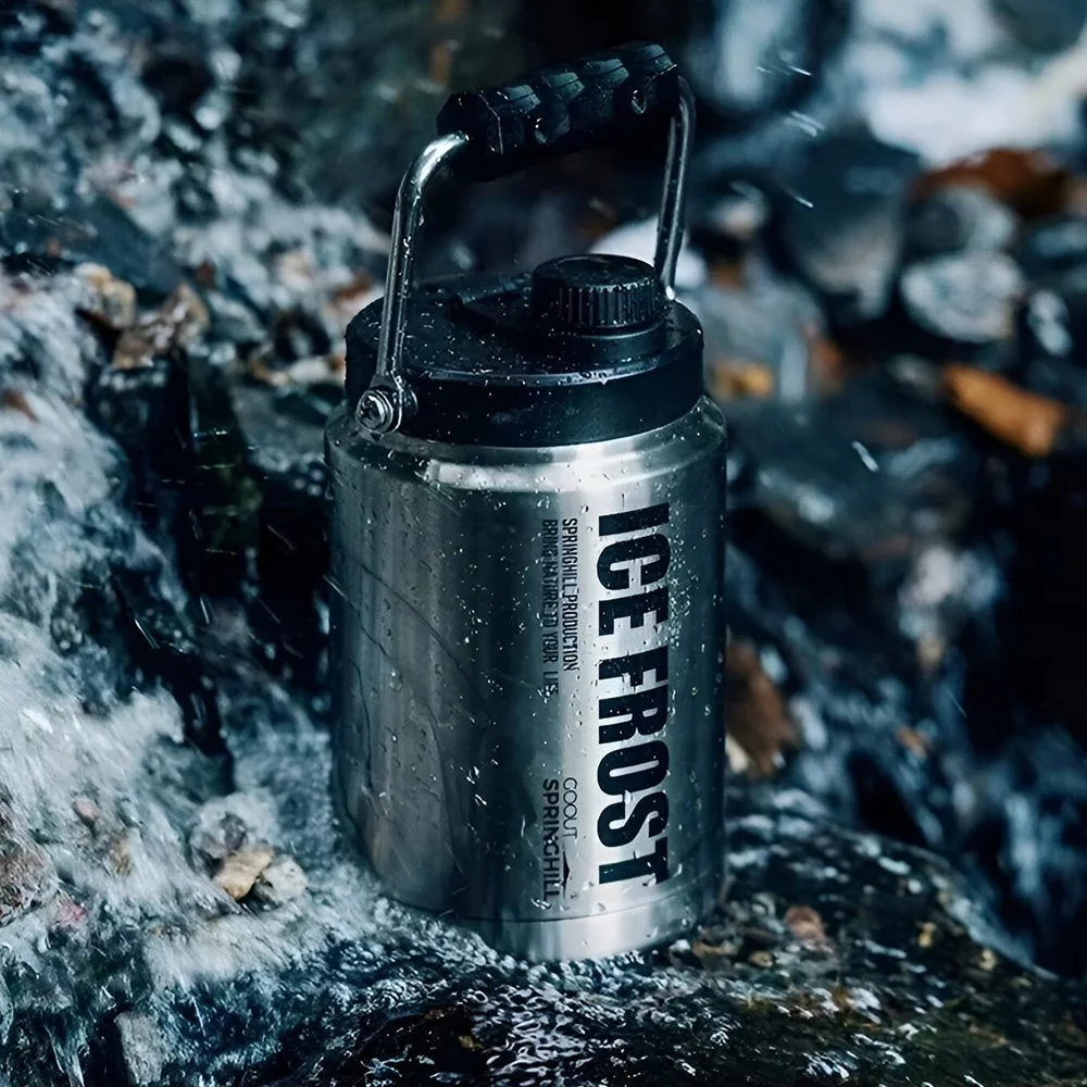 Large Capacity Insulated Stainless Steel Ice Bucket for Outdoor Camping