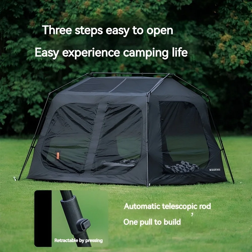 Automatic Quick-Open Camping Tent with Sun Protection & Spacious Cabin