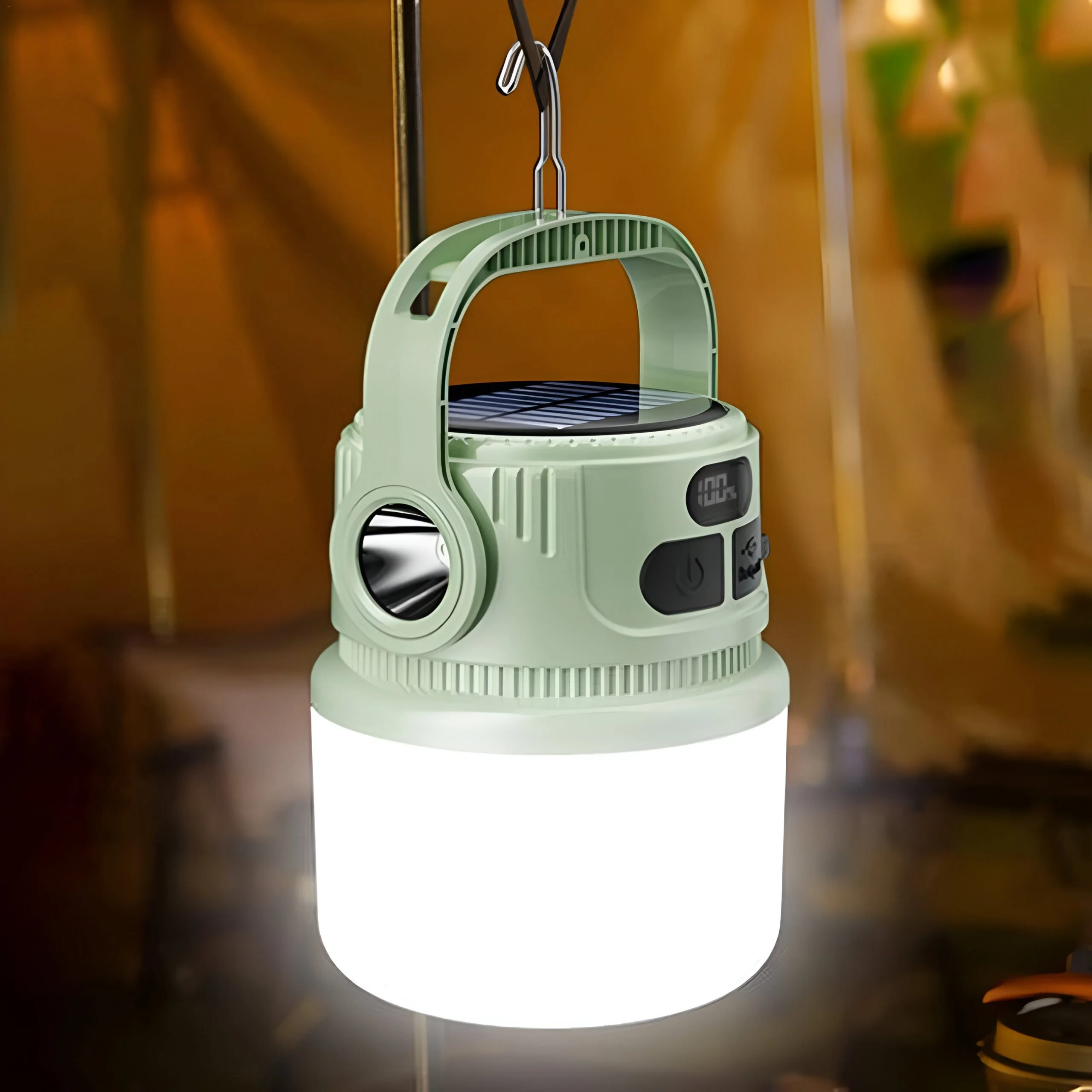 Solar Rechargeable LED Camping Lantern