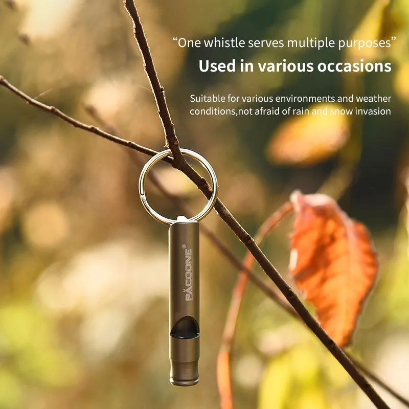 Flat Aluminum Alloy Dual Frequency Survival Whistle
