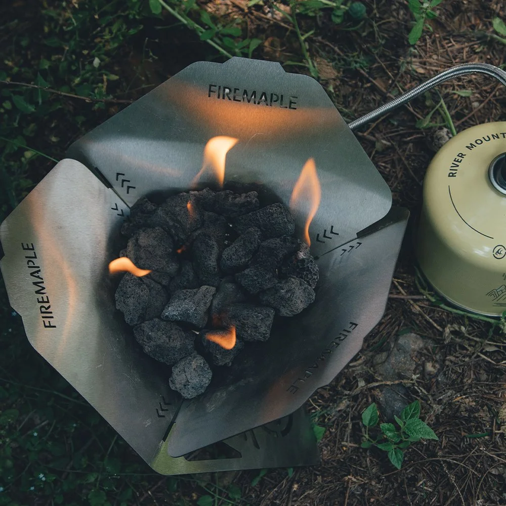 Portable Gas Fire Pit for Camping – Windproof Stainless Steel Mini Heater