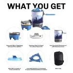 Portable Cooking System with Micro Regulator and Pot