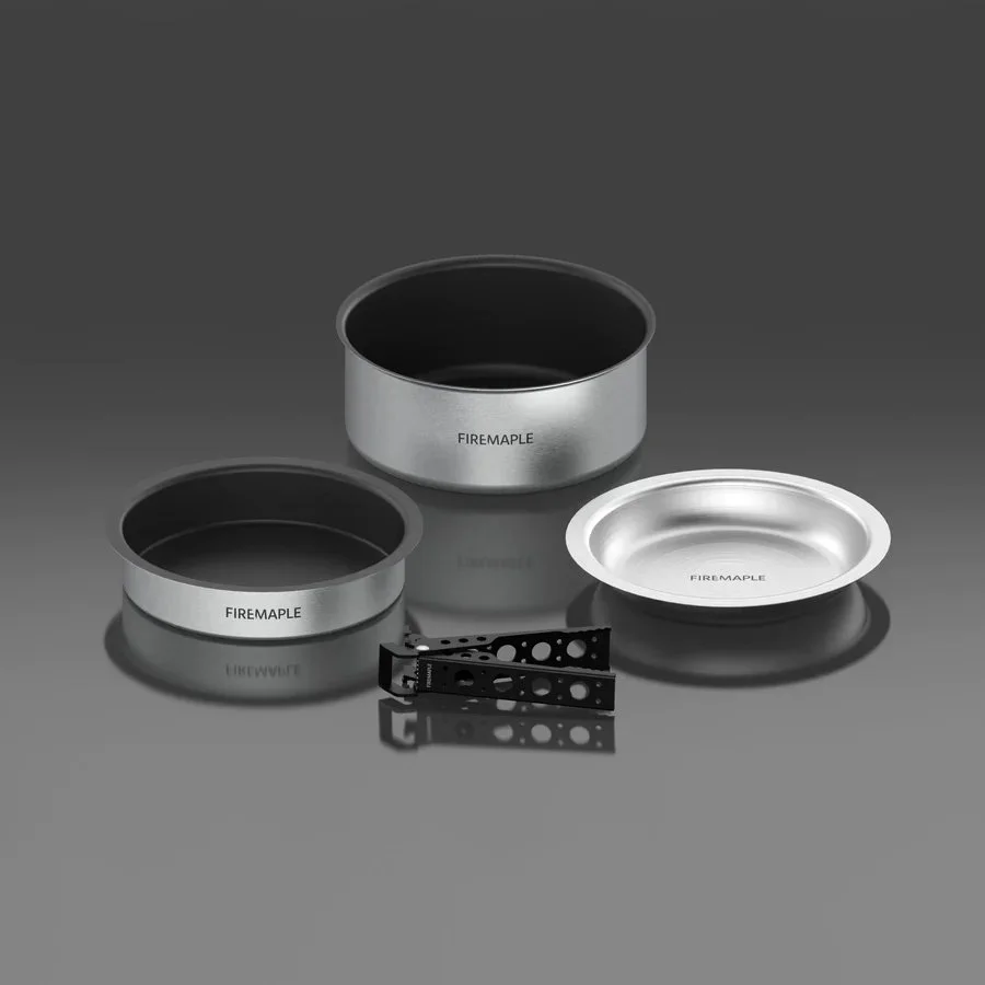 Ultralight 4-in-1 Aluminium Cookware Set for Solo Camping & Hiking