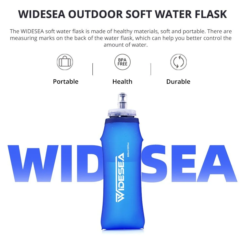 600ml Soft Collapsible Water Bottle with Bite Valve