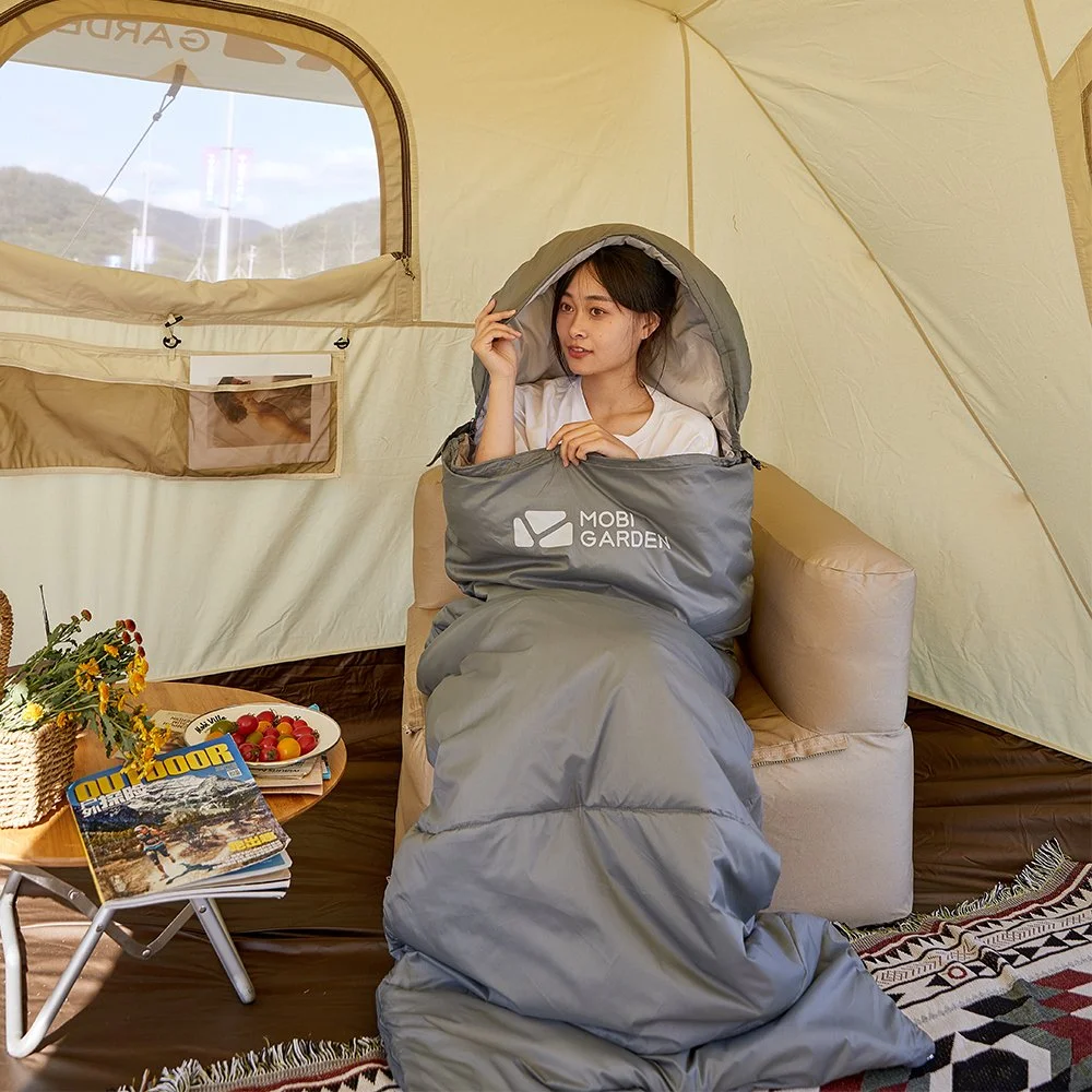 Ultralight Waterproof Cotton Sleeping Bag – 3 Season Envelope Style