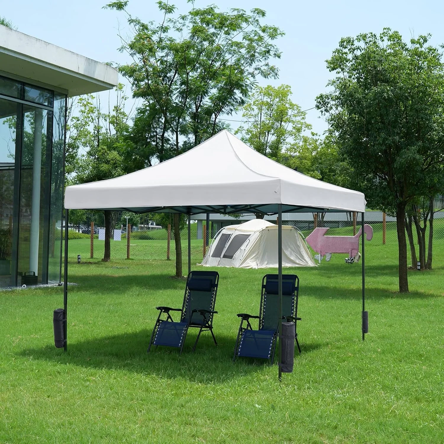 10x10 FT Slant Leg Pop Up Canopy Tent with Carry Bag – Easy Outdoor Shelter