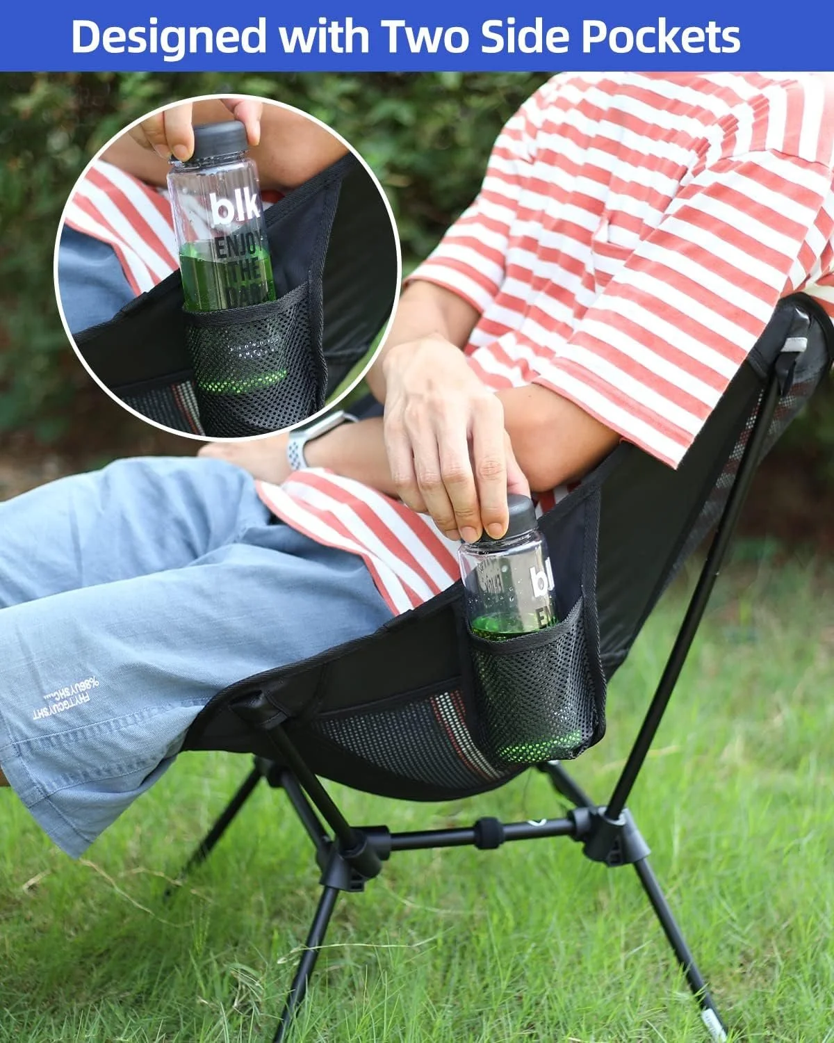 Portable Folding Camping Chair - Lightweight, Compact, Heavy-Duty