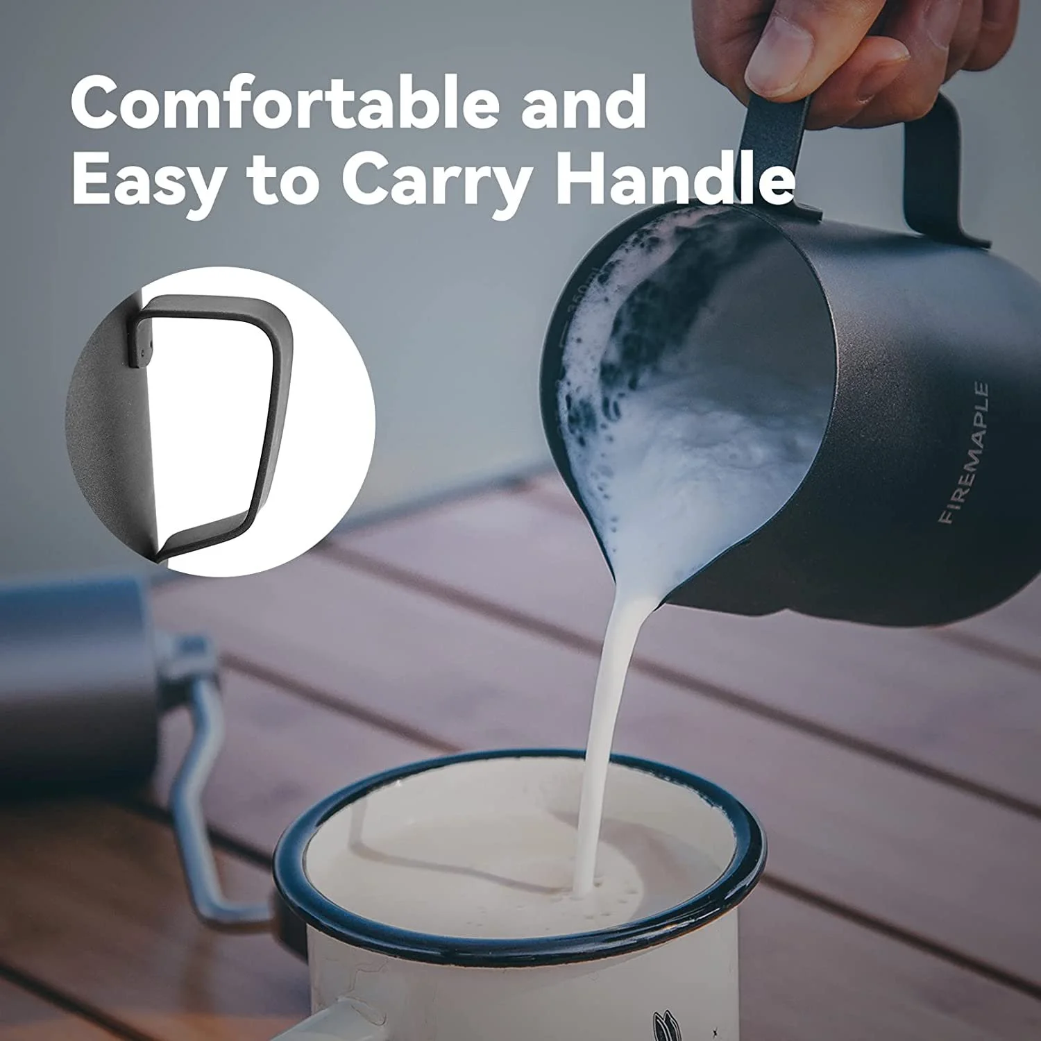 Stainless Steel Milk Frothing Pitcher with Scale for Coffee and Lattes
