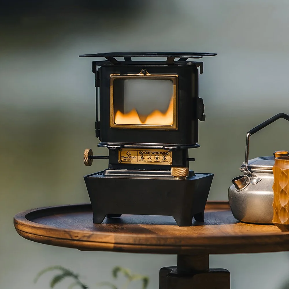 Portable Retro Oil Lamp Stove – Outdoor Camping Lantern & Cooking Heater