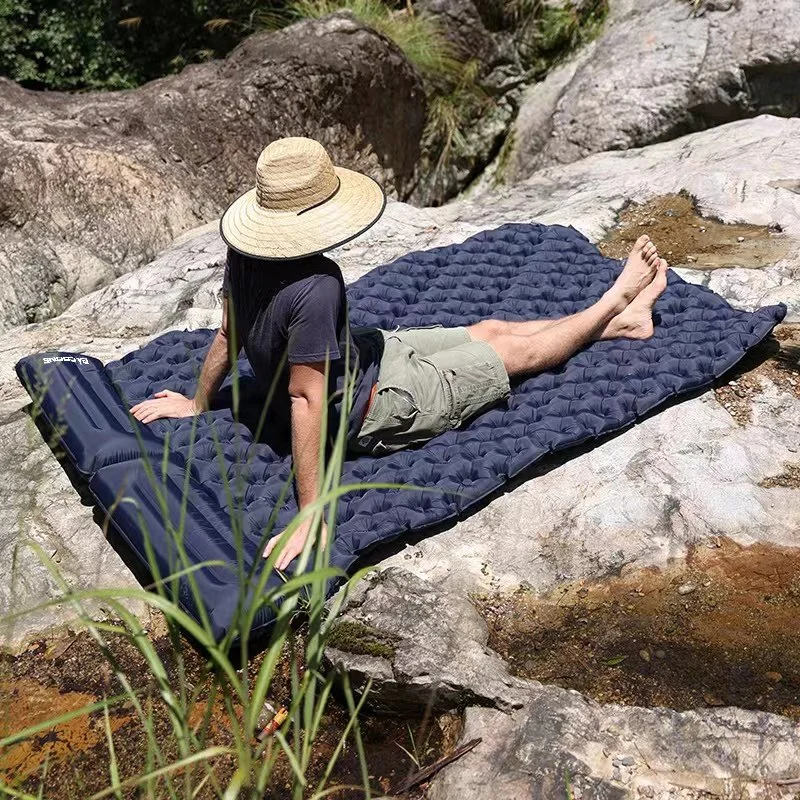 Double Inflatable Camping Mattress Extra Wide Ultralight Folding Sleep Pad