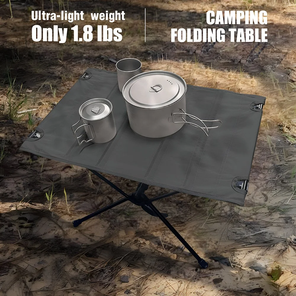 Lightweight Folding Camping Table – Portable Aluminum Roll-Up Outdoor Desk