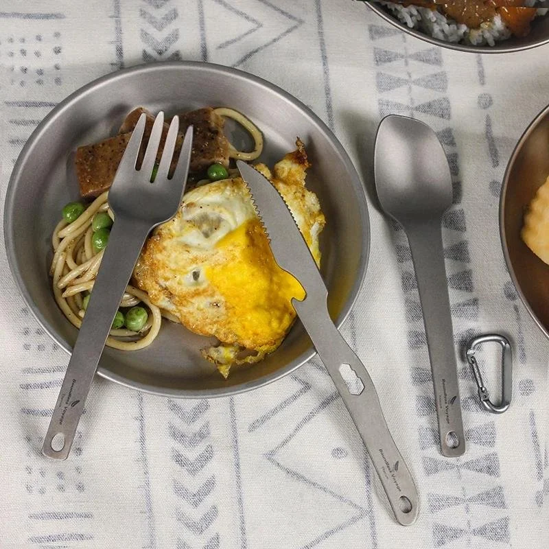 Ultralight Titanium Camping Cutlery Set