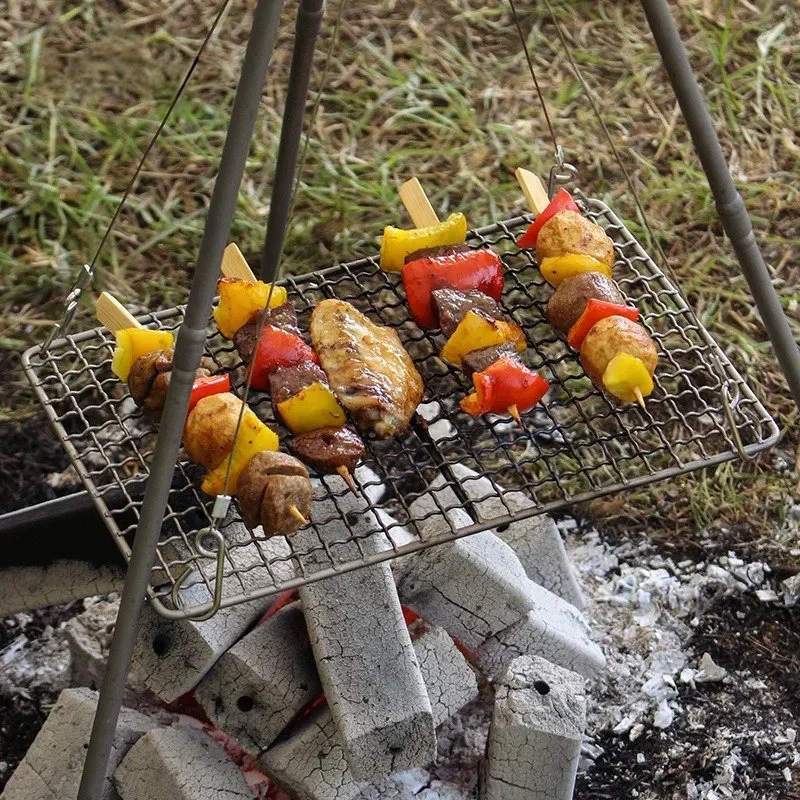 Ultra-Light Titanium Mini BBQ Grill for Camping, Beach & Outdoor Cooking