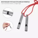 Ultra-Light Titanium Emergency Whistle with Lanyard for Outdoor Survival