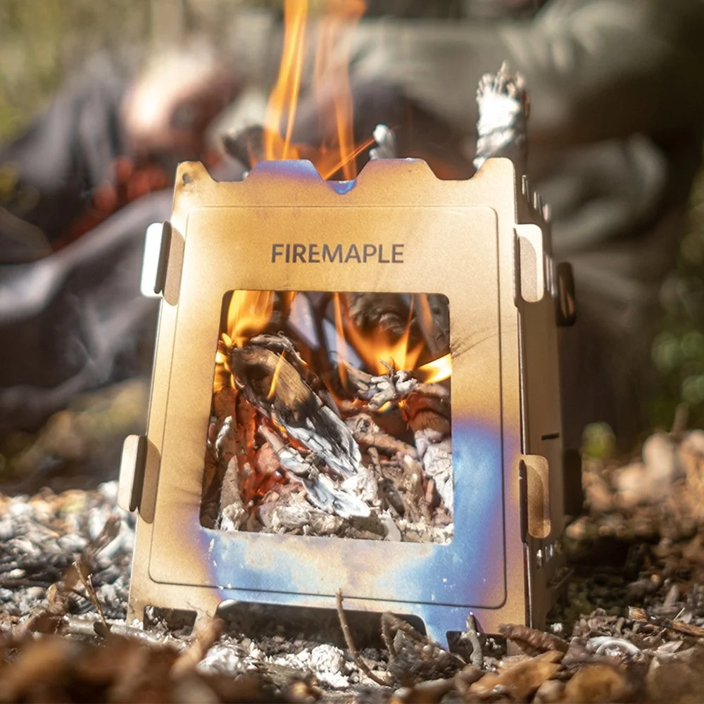 Ultralight Titanium Folding Wood Stove – Portable Outdoor Firewood Burner