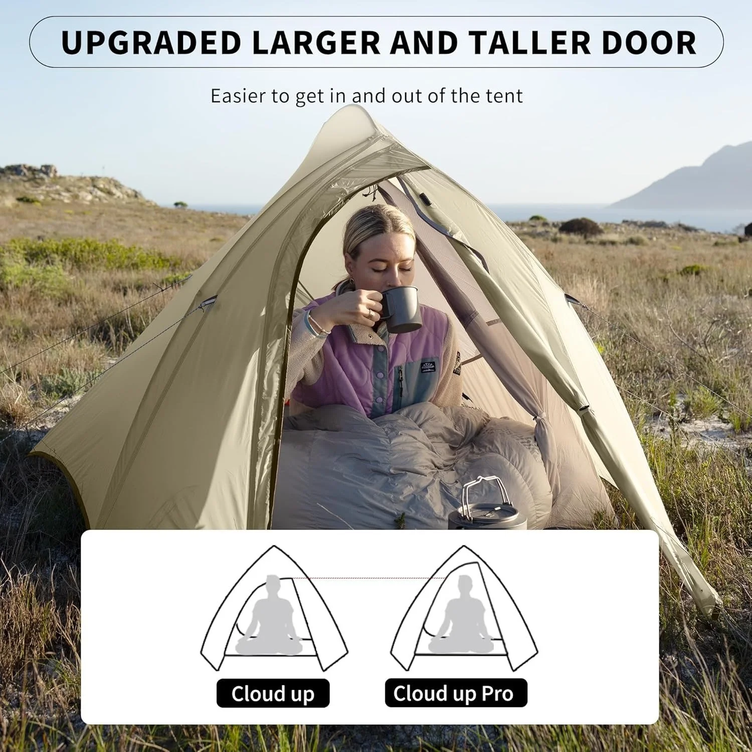 Ultralight 2-Person Waterproof Camping Tent with Aluminum Frame