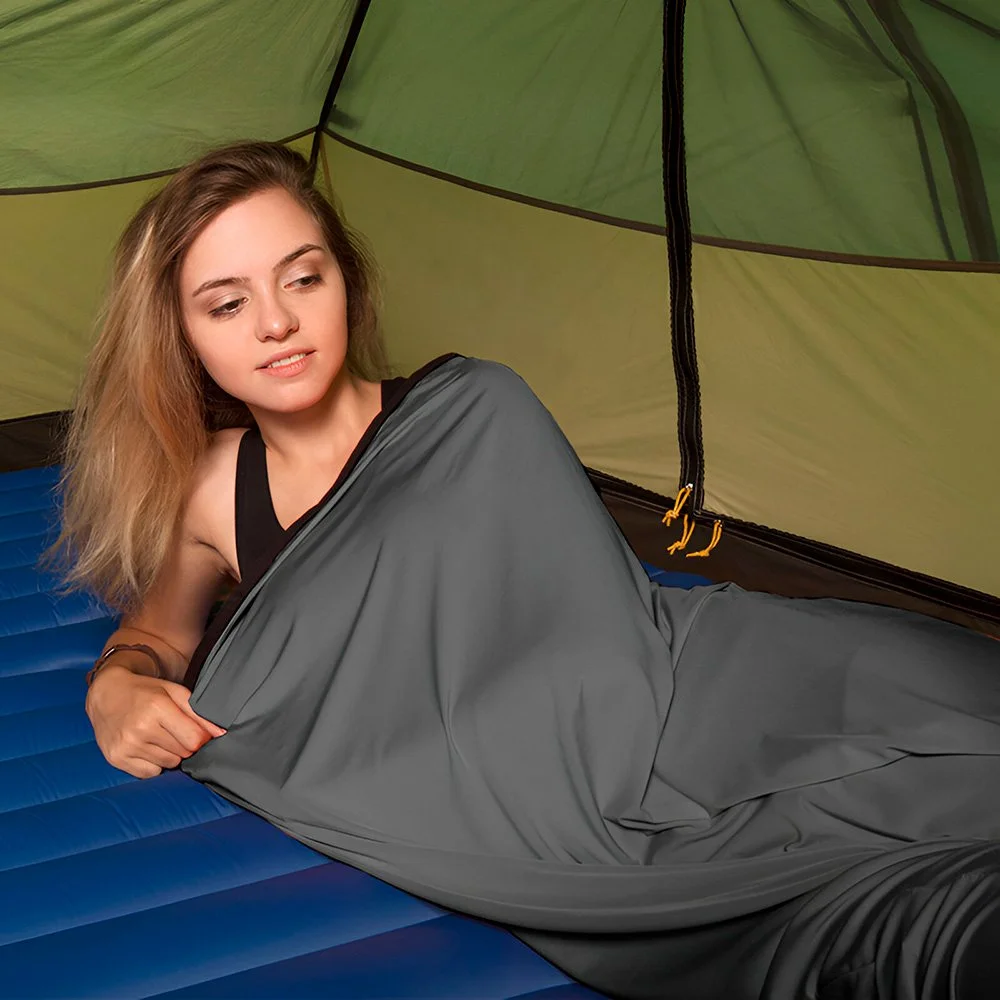 Ultralight Double Sleeping Bag Liner for Travel, Camping & Outdoor Use