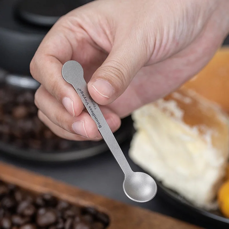 5pc Titanium Mini Espresso Spoons – Reusable Coffee, Tea & Dessert Spoons