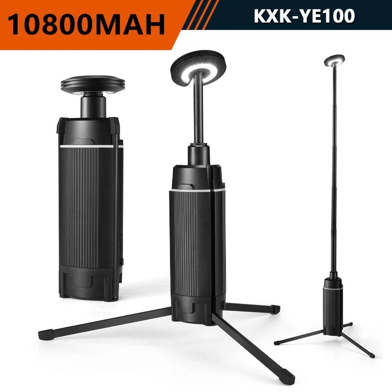 Telescopic Rechargeable LED Camping Lantern with Tripod & 180° Rotation