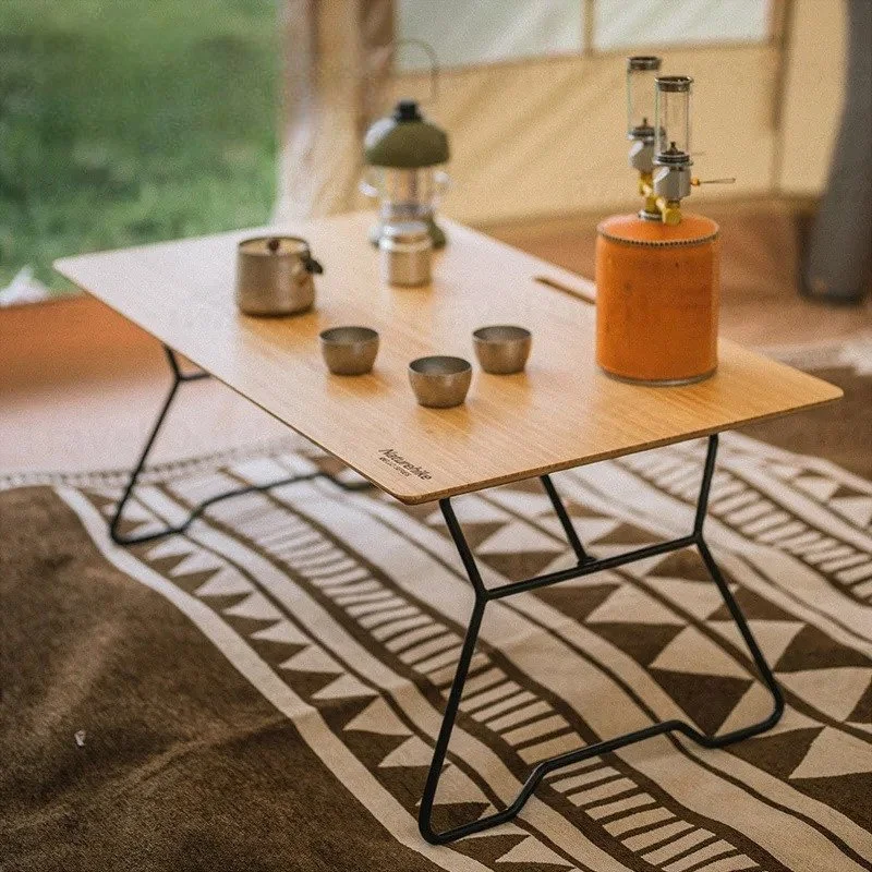 Portable Folding Bamboo Table for Camping, Picnic, BBQ & Outdoor Activities