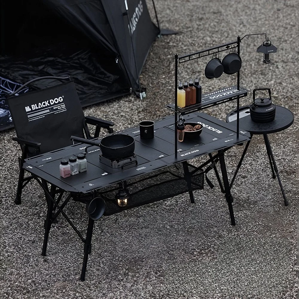 Adjustable Tactical Camping Table with Folding IGT Design & Gas Stove Option