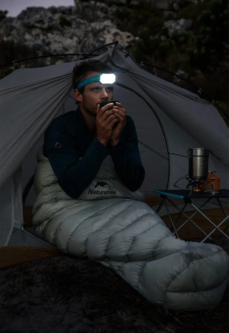 Ultralight Goose Down Mummy Sleeping Bag for Winter Camping