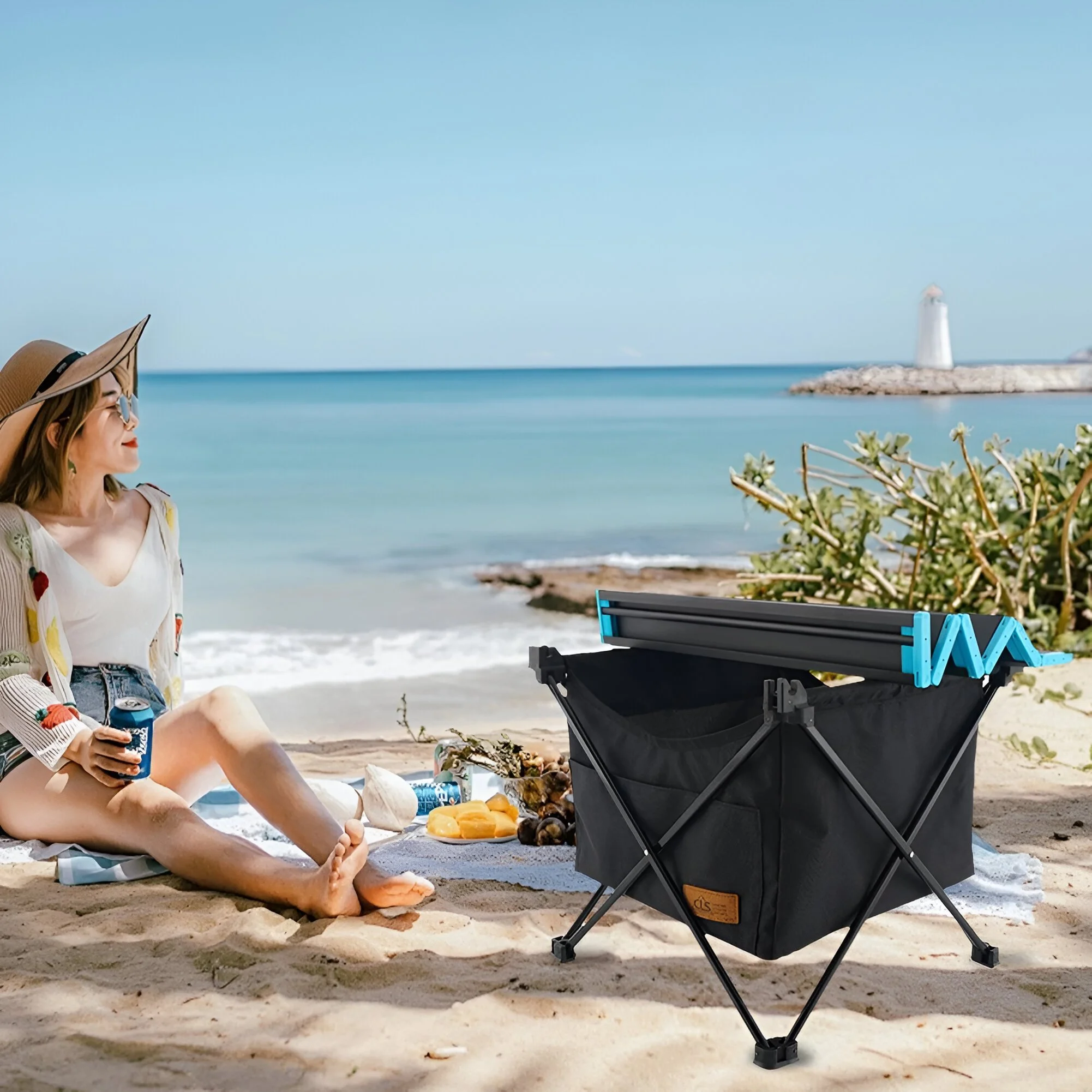 Ultralight Foldable Camping Table with Storage