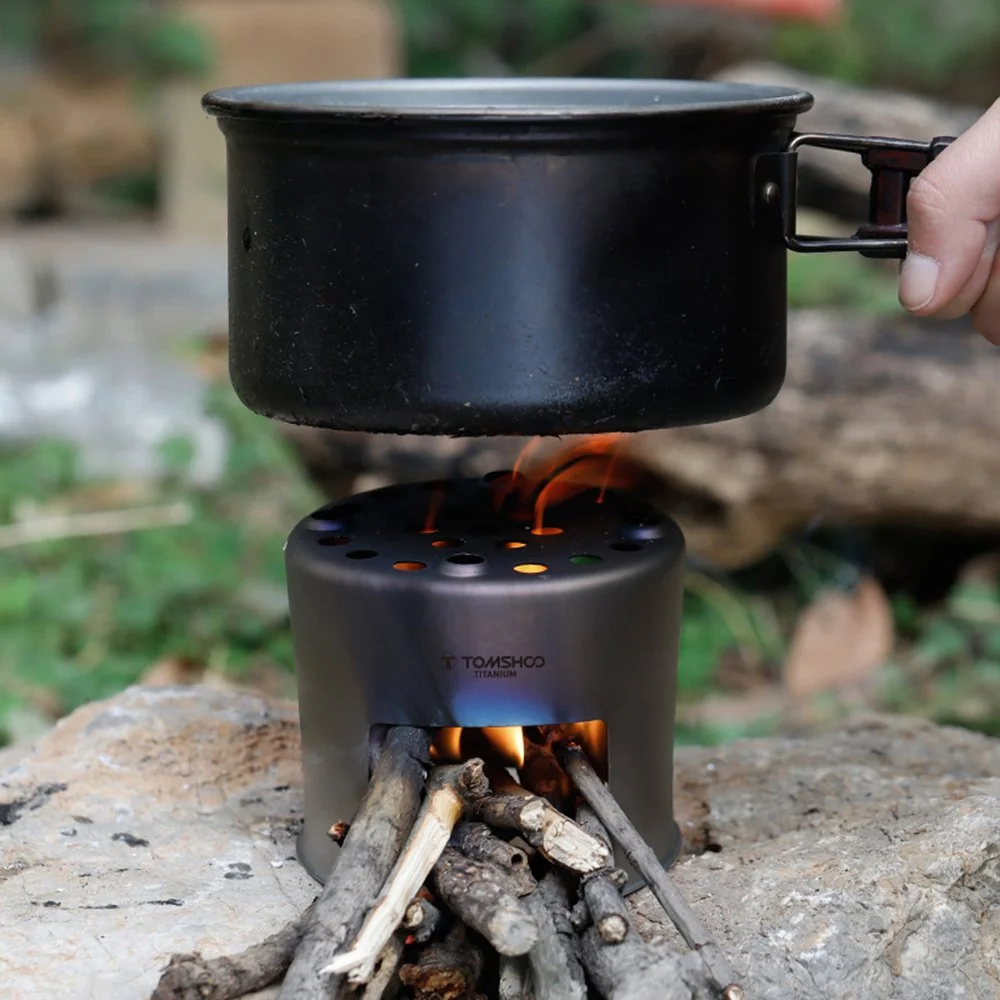Ultralight Titanium Wood Burning Stove for Camping & Backpacking
