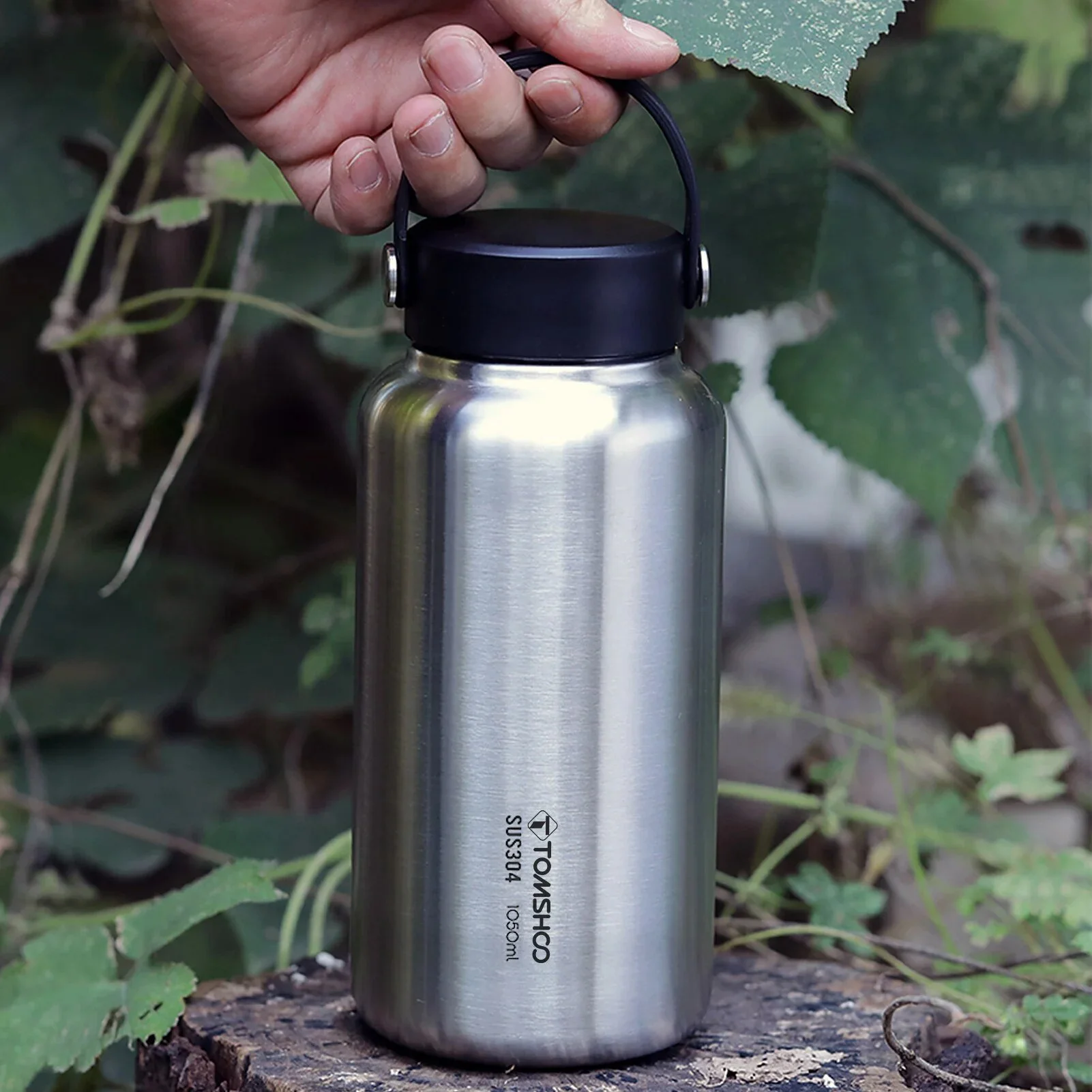 1.05L Stainless Steel Water Bottle with 25oz Hanging Pot