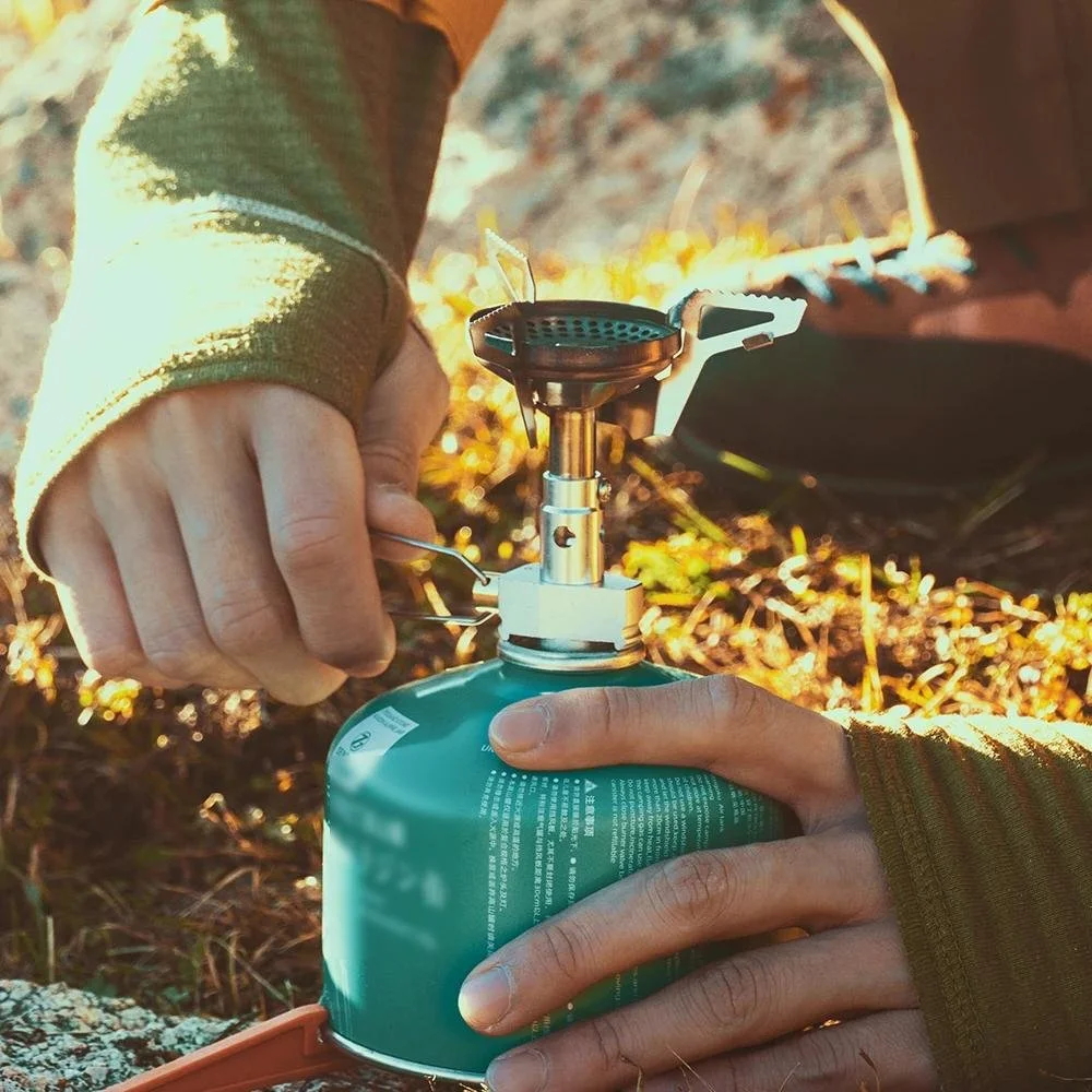 Portable Mini Gas Camping Stove for Outdoor Cooking and Hiking