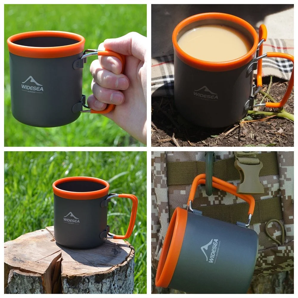 Durable 10oz Aluminum Camping Mug
