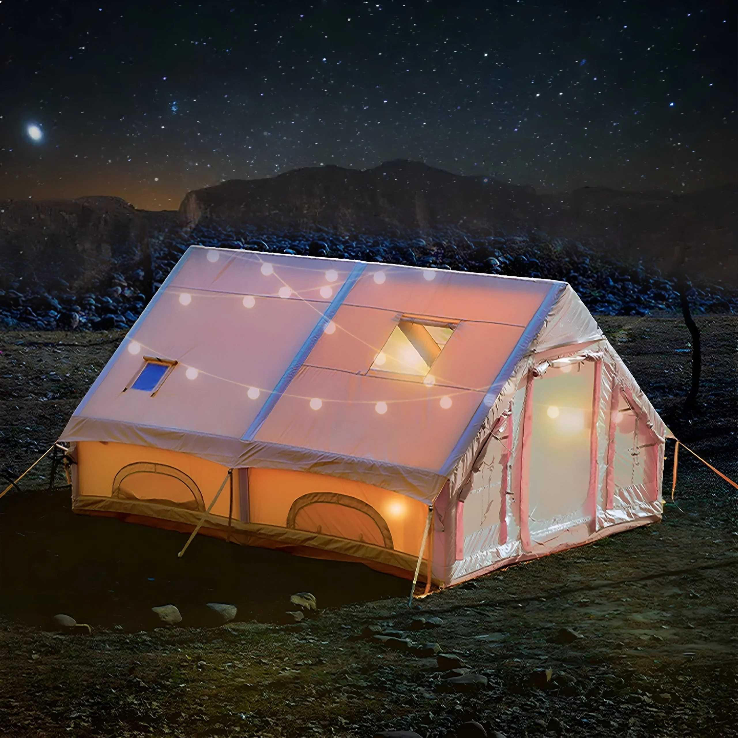 6-8 Person 4-Season Inflatable Air Tent – Waterproof & Easy Set Up
