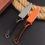 Outdoor Tactical Fixed Blade Knife S90V Steel Drop Point with Nylon Handle