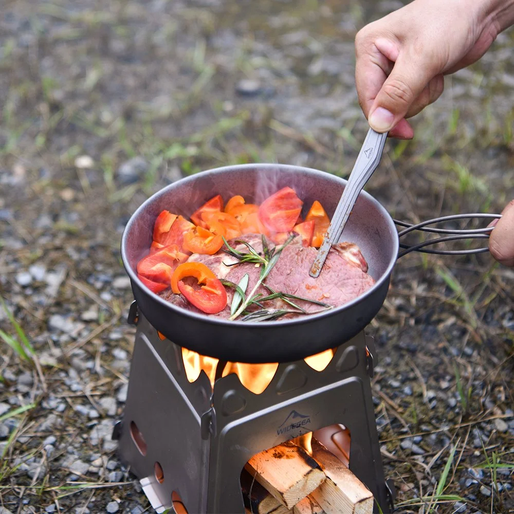 Ultra-Light Titanium Camping Frying Pan