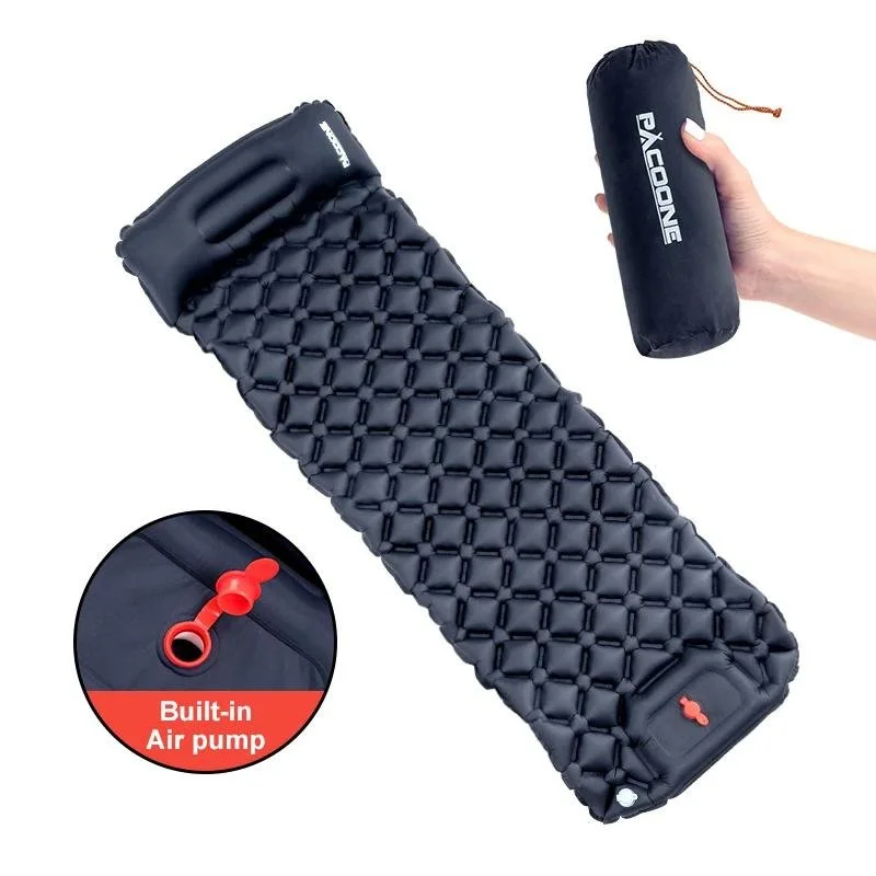 Ultralight Camping Sleeping Pad with Built-in Pump & Pillow