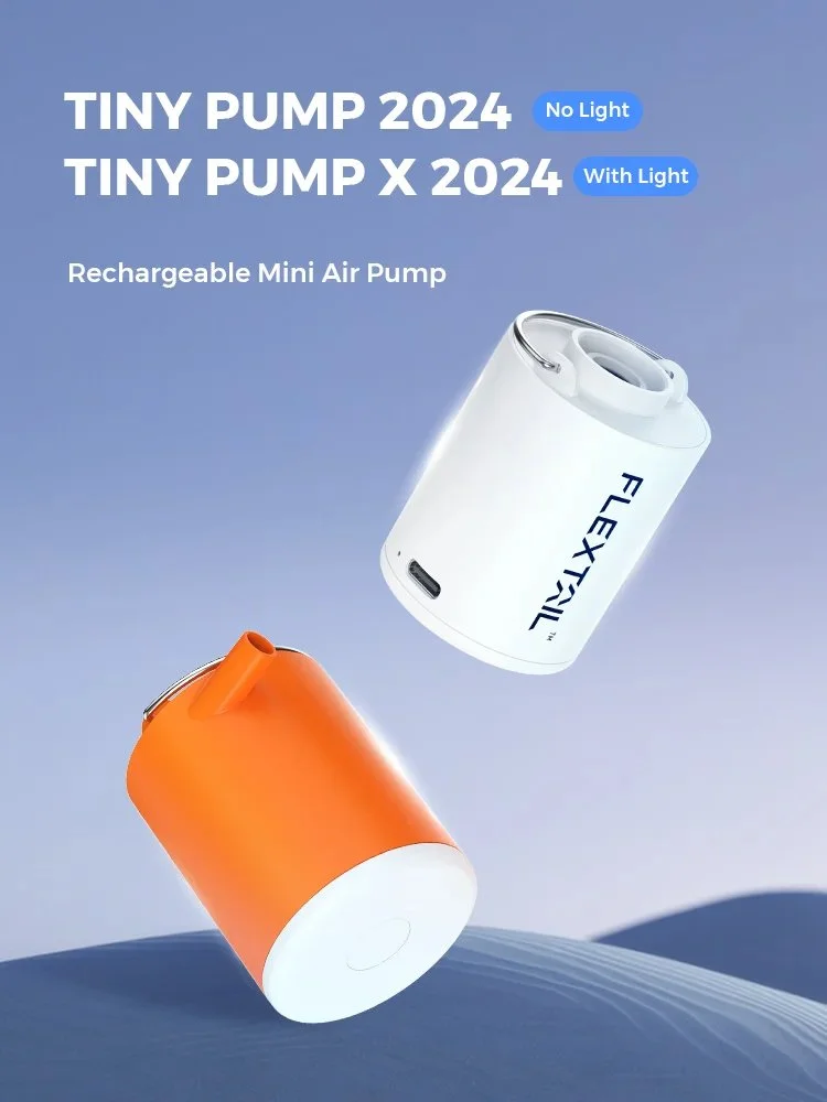 Rechargeable Mini Air Pump with Camping Light for Outdoor and Travel