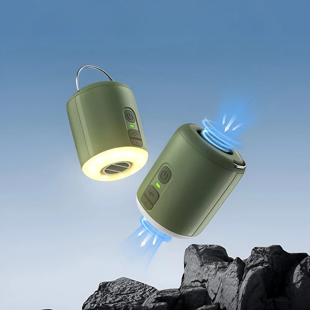 Ultralight Rechargeable Air Pump with Lantern for Camping & Air Cushions