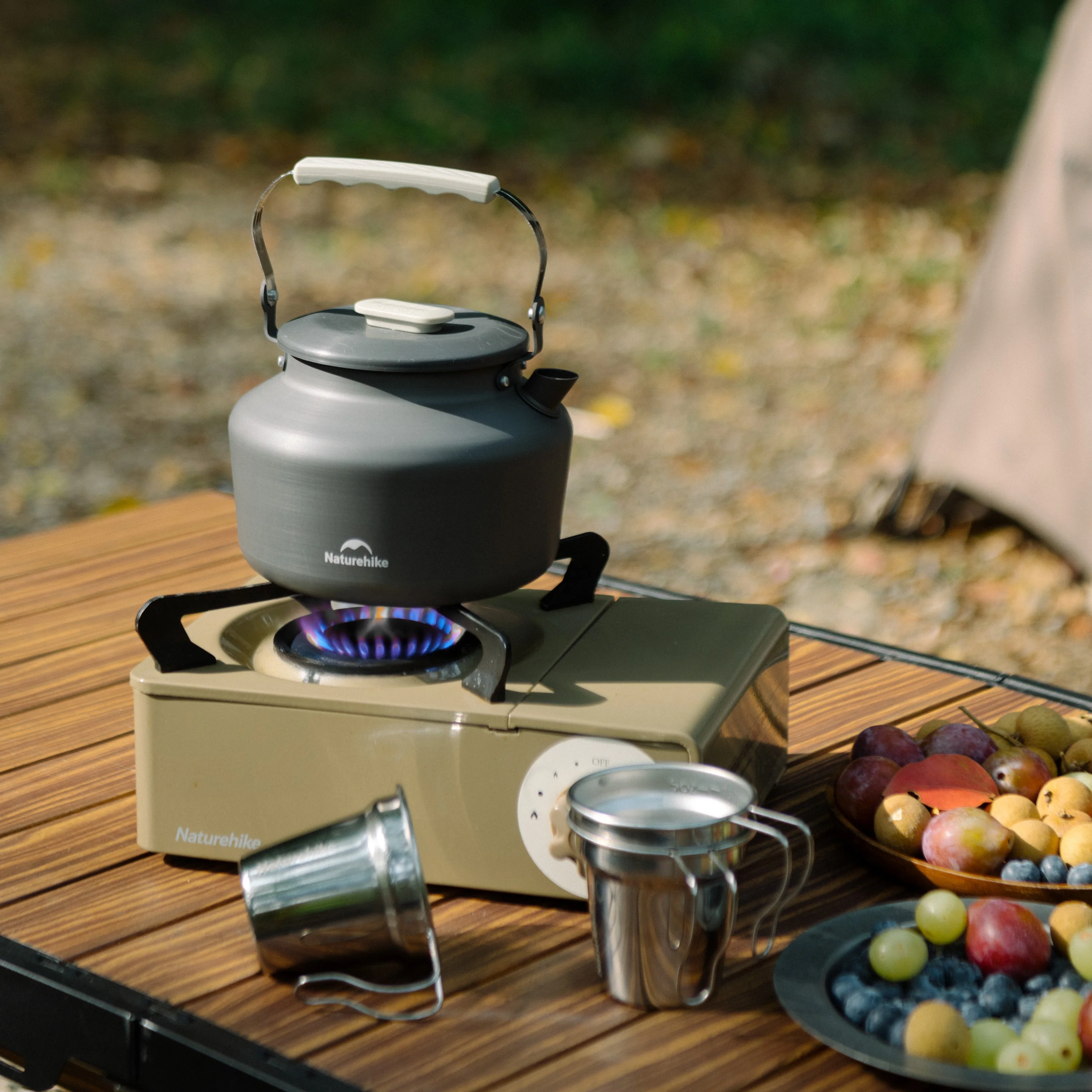 Ultralight 47oz Camping Kettle Set with Pot and Cups