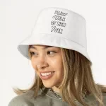 Word Print Bucket Hat - Minimalist Hat - Unique Bucket Hat