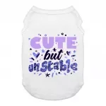 Cute but Unstable Dog Tank - Funny Design Dog T-Shirt - Graphic Dog Clothing