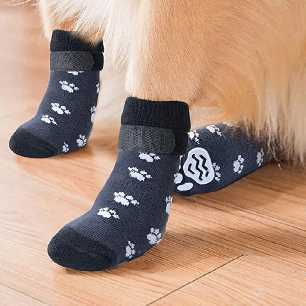 Pet Dog Socks 4PCS - Anti-Slip Paw Protector for Small to Medium Breeds