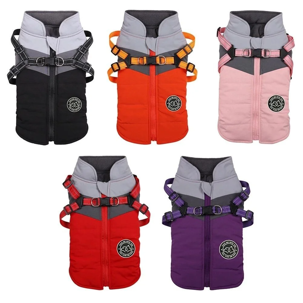 Winter Warm Waterproof Dog Jacket Vest for Small Dogs