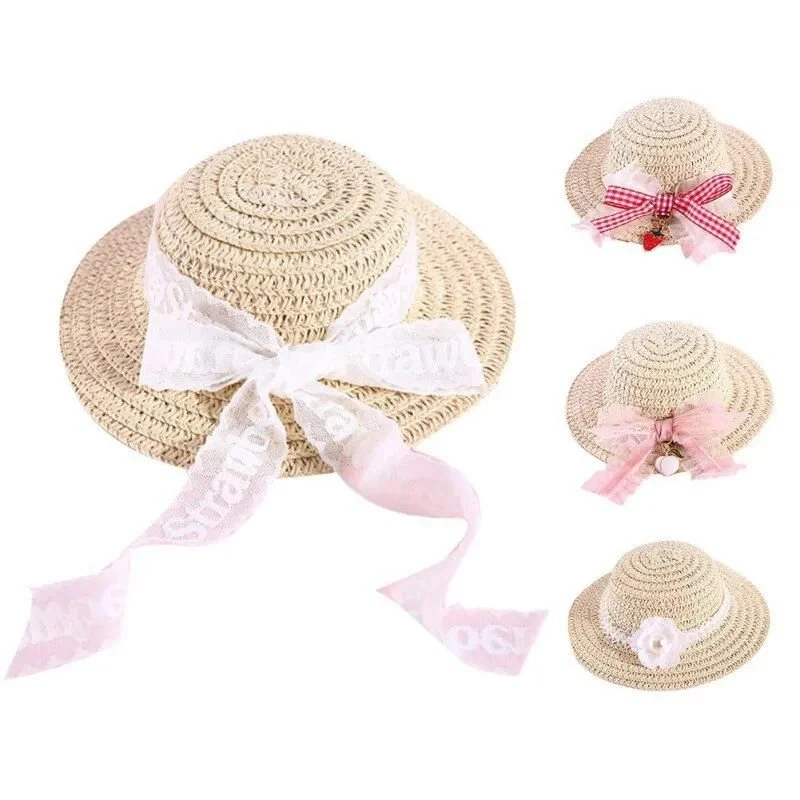 Adjustable Floral Straw Sunhat for Pets