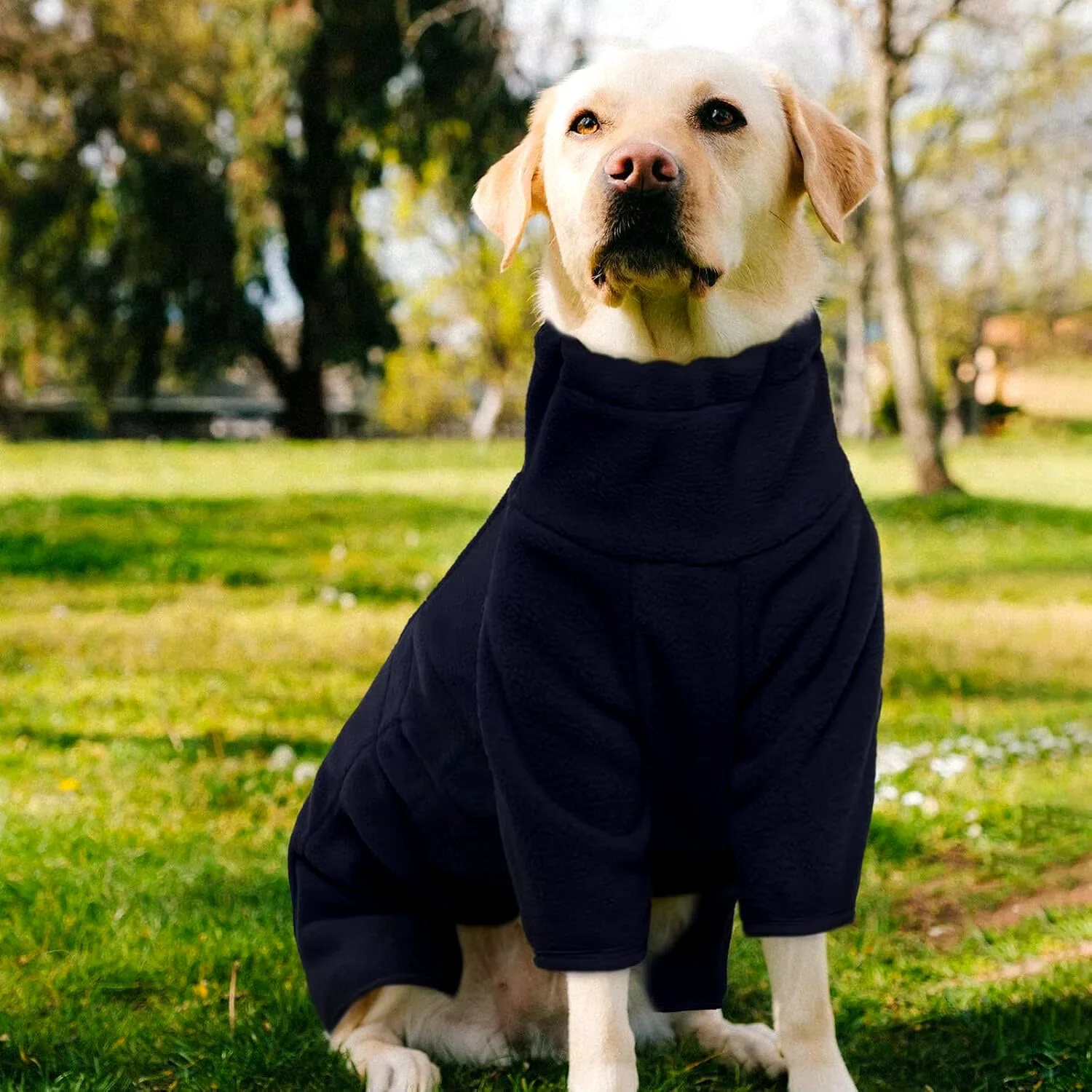 Dog Winter Coat Fleece Pullover Pajamas – Warm Full-Body Jacket