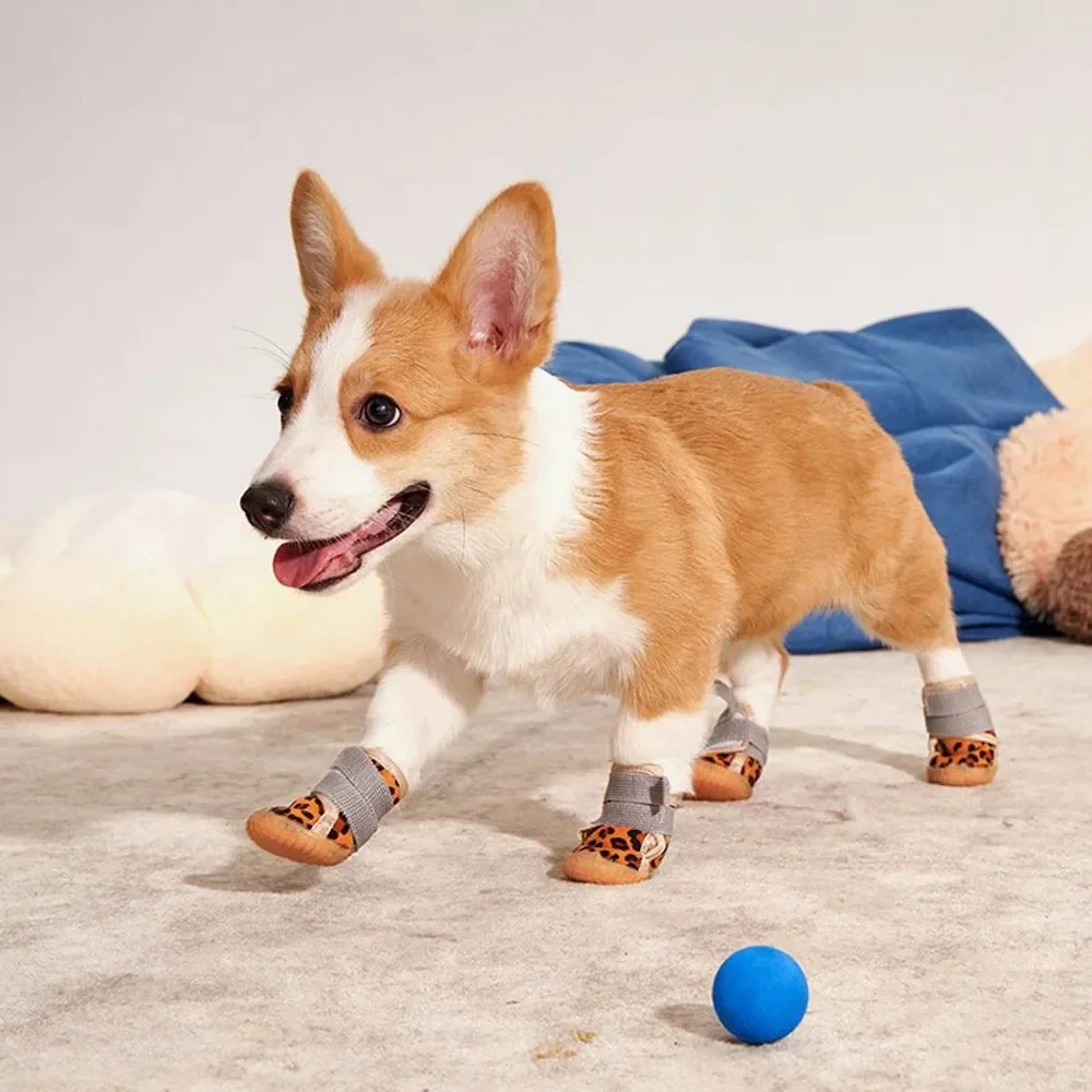 Waterproof Dog Boots with Fleece Lining