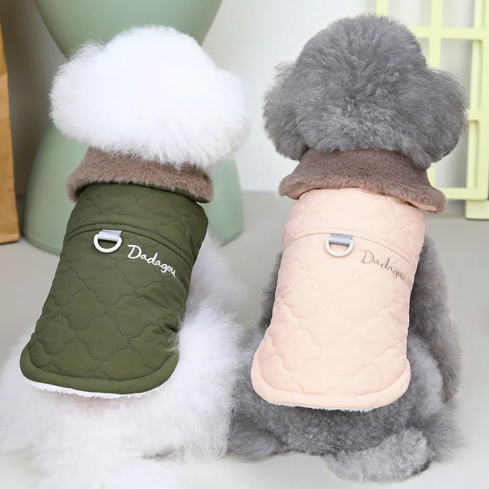 Super Warm Winter Dog Jacket with Fur Collar