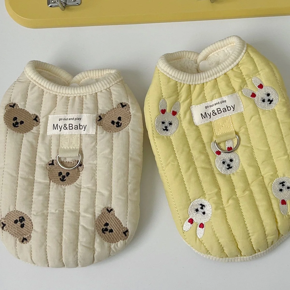 Winter Teddy Bear & Rabbit Cartoon Pet Sleeveless Vest