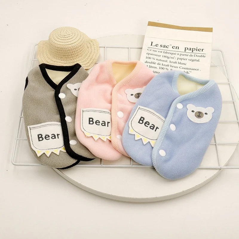 Cozy Bear Fleece Vest for Dogs & Cats