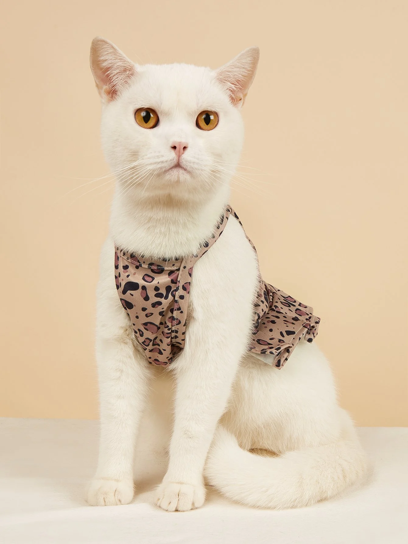 Leopard Print Dog Dress for Small Dogs and Cats