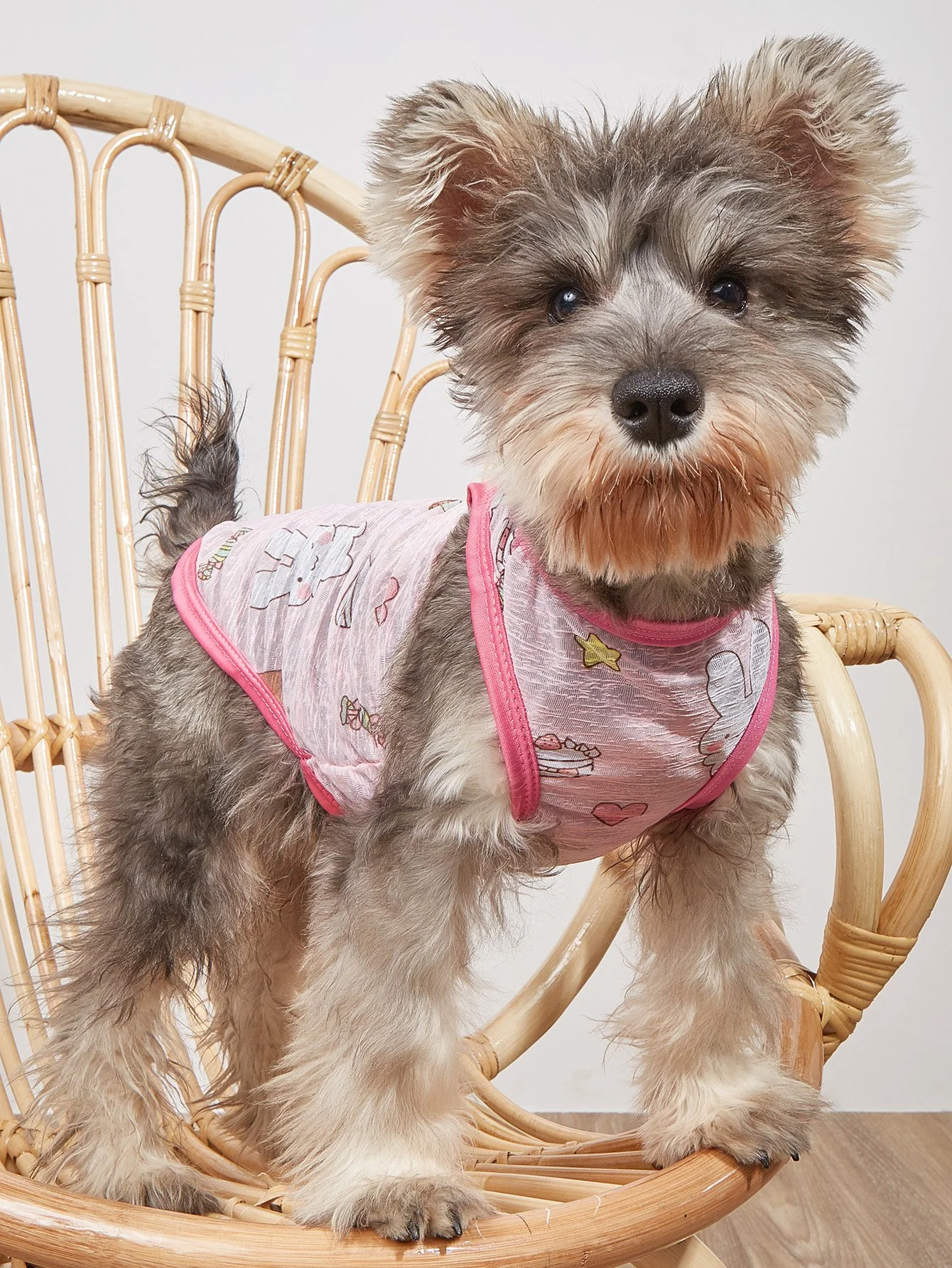 Cute Dog Shirt with Animal and Plant Patterns
